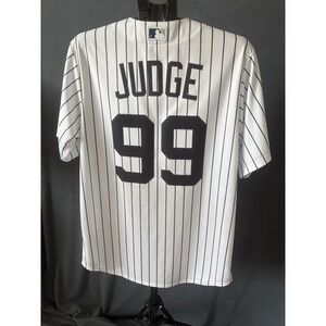 Nike Men's Aaron Judge NY New York Yankees Home Pinstripe Jersey #99 White M